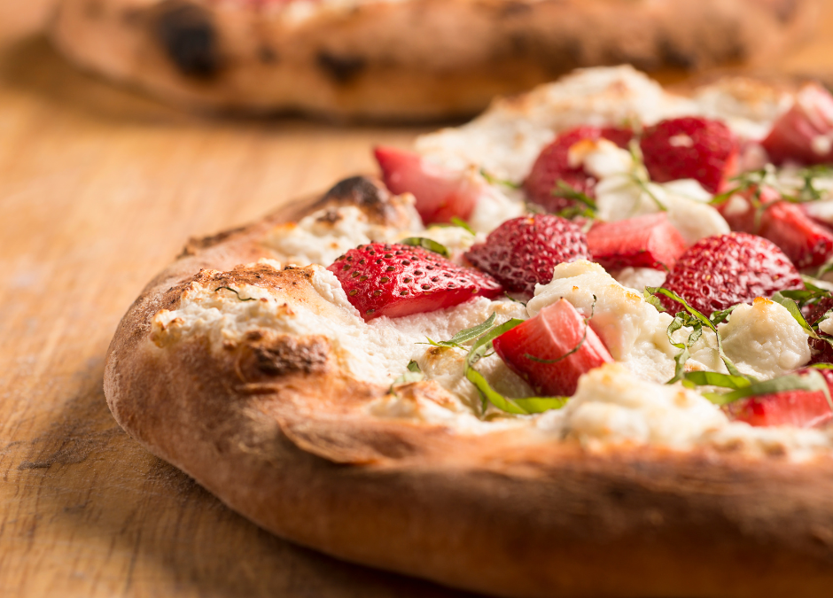 Fresh-as-Spring Strawberry Basil Flatbread (with Goat Cheese & Local Honey)